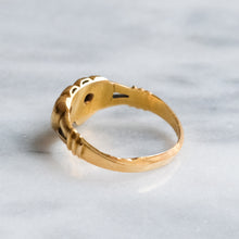 Load image into Gallery viewer, Antique Double Heart Diamond and Ruby Ring

