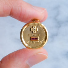 Load image into Gallery viewer, Vintage Round QU'HIER QUE DEMAIN Augis Pendant
