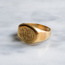 Load image into Gallery viewer, Antique Victorian &quot;HWD&quot; Signet Ring
