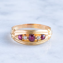 Load image into Gallery viewer, Edwardian Ruby Diamond Boat Ring
