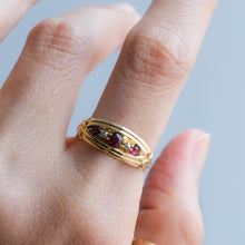 Load image into Gallery viewer, Edwardian Ruby Diamond Boat Ring
