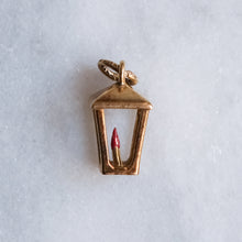 Load image into Gallery viewer, Vintage 14K Rose Gold Lantern Charm Pendant
