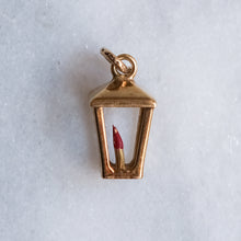 Load image into Gallery viewer, Vintage 14K Rose Gold Lantern Charm Pendant
