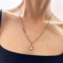 Load image into Gallery viewer, Antique Pearl and Rose-Cut Diamond Celestial Star Pendant
