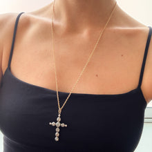 Load image into Gallery viewer, Mid 19th Century Large Victorian era Dutch Rose-Cut Diamond Cross Pendant
