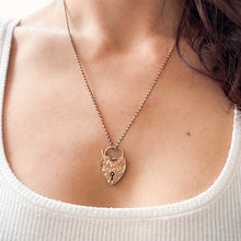 Load image into Gallery viewer, Vintage Engraved Heart Extra Large Padlock
