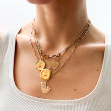 Load image into Gallery viewer, Vintage Round QU'HIER QUE DEMAIN Augis Pendant
