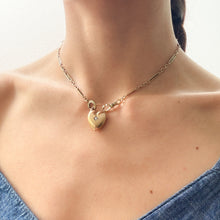 Load image into Gallery viewer, Antique Victorian Diamond Puffy Heart Padlock
