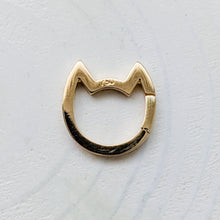 Load image into Gallery viewer, 18K Yellow Gold Eye of the Cat Plain Kitty Charm Enhancer
