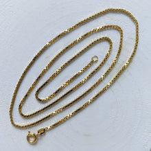 Load image into Gallery viewer, 20 inch 14k Yellow Gold Box Chain, 50 cm 1.2mm Box Chain Necklace
