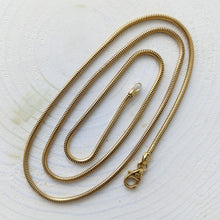 Load image into Gallery viewer, Reserved for E.S: 18 inch 14K Yellow Gold Snake Chain
