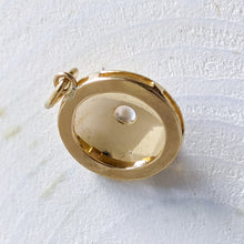 Load image into Gallery viewer, Vintage 18K Yellow Gold Moonset Moonstone Pendant
