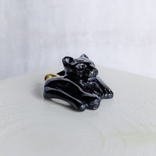Load image into Gallery viewer, 18K Yellow Gold Onyx Panther Pendant
