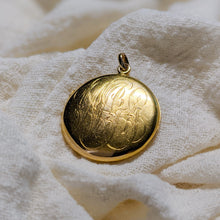 Load image into Gallery viewer, Antique 14K Yellow Gold Diamond Monogrammed Locket

