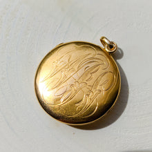 Load image into Gallery viewer, Antique 14K Yellow Gold Diamond Monogrammed Locket

