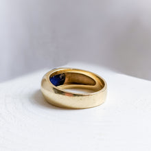 Load image into Gallery viewer, 14K Yellow Gold 1920s Lapis Lazuli Ring Size US 8.25 / UK Q
