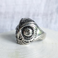 Load image into Gallery viewer, Circa Early 20th Century Silver Owl Ring
