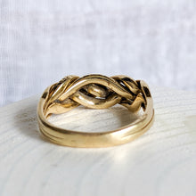 Load image into Gallery viewer, 14K Yellow Gold Braided Snake Ring US 8.5 / UK Q.5
