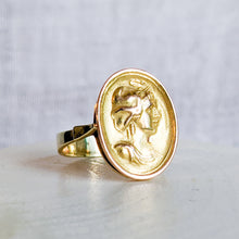 Load image into Gallery viewer, 14K Yellow and Rose Gold Lady Cameo Ring US 9.25 / UK S
