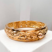 Load image into Gallery viewer, Vintage 14K Yellow Gold Dragon Bangle

