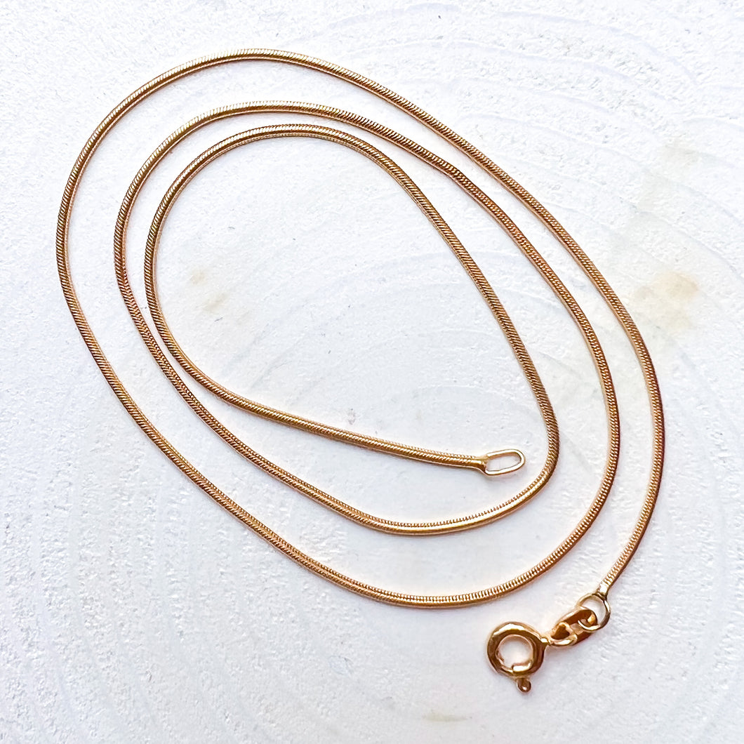 15.75 inch 14K Yellow Gold Snake Chain