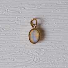 Load image into Gallery viewer, 18K Yellow Gold Blue Opal Charm
