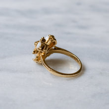 Load image into Gallery viewer, Vintage 14K Yellow Gold Opal Cluster Ring
