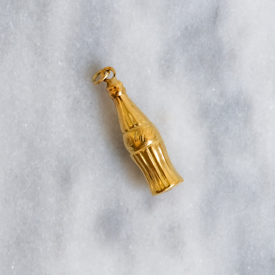 Vintage 9K Yellow Gold Coca-Cola Bottle Charm