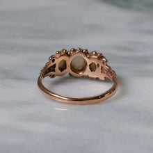 Load image into Gallery viewer, Vintage 9K Rose Gold  3-Stone Opal Ring
