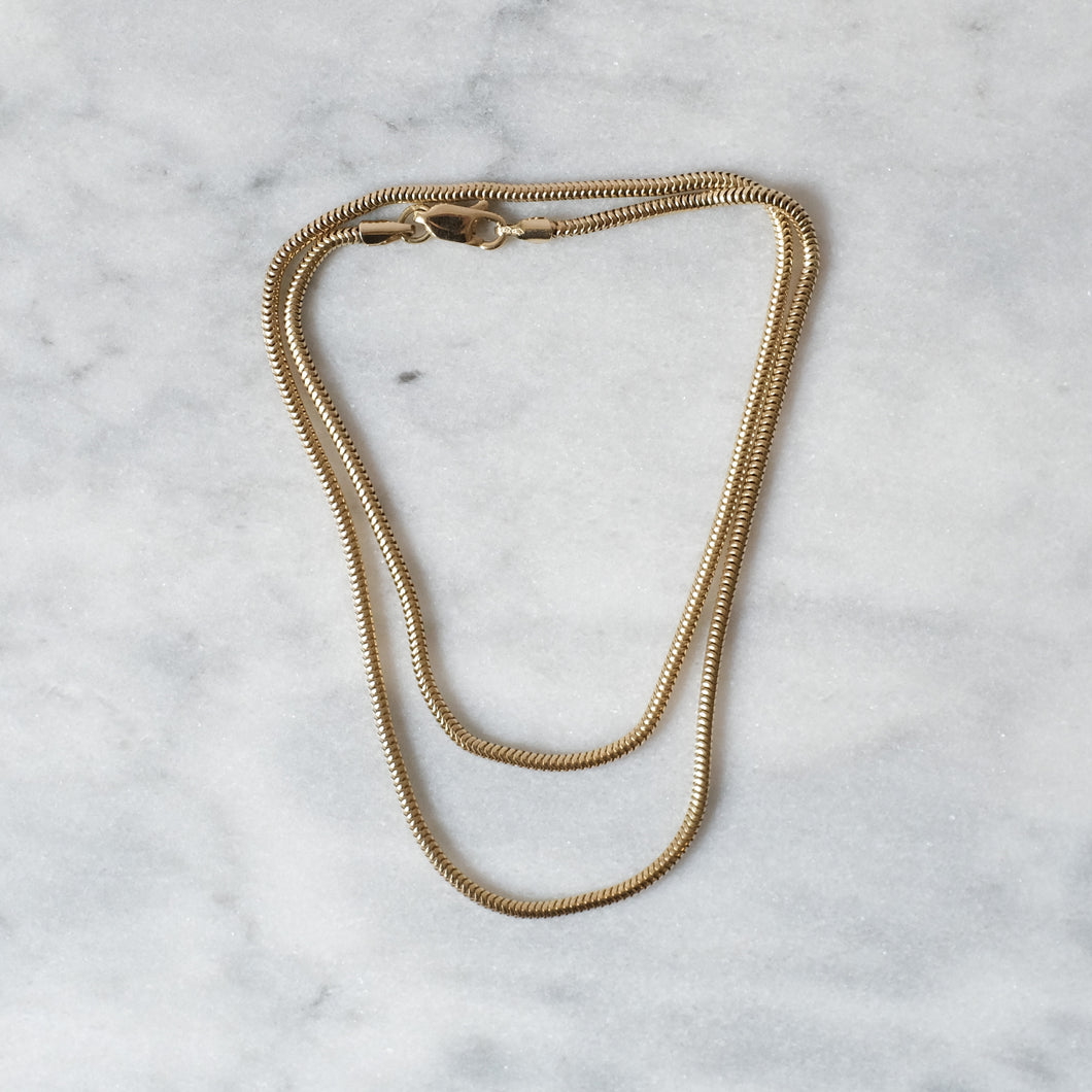 16.5 Inch 14K Yellow Gold Snake Chain