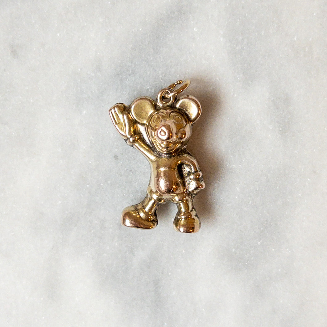 Georg Jensen 9K Yellow Gold Mickey Mouse Charm