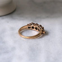 Load image into Gallery viewer, Antique 18K Rose Gold Pearl and Sapphire Ring
