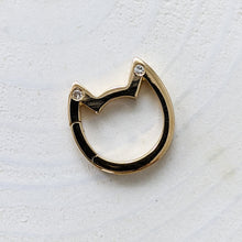 Load image into Gallery viewer, Edition 5 of 9: 18K Yellow Gold Eye of the Cat Mid-Century Diamond Charm Enhancer
