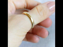 Load and play video in Gallery viewer, 14K Yellow Gold Plain Stacking Band Size US 8 / UK P.5
